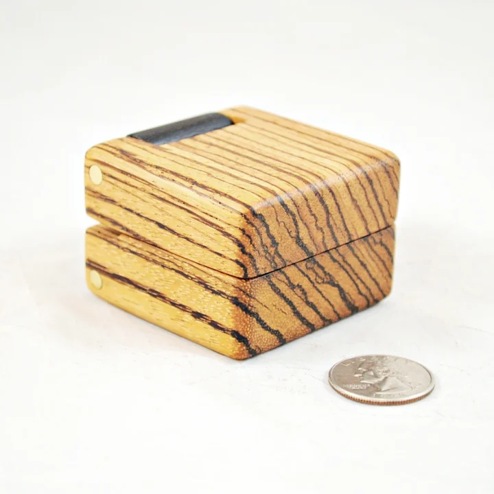 Ring Box - Zebrawood & Wenge #206 - Main View